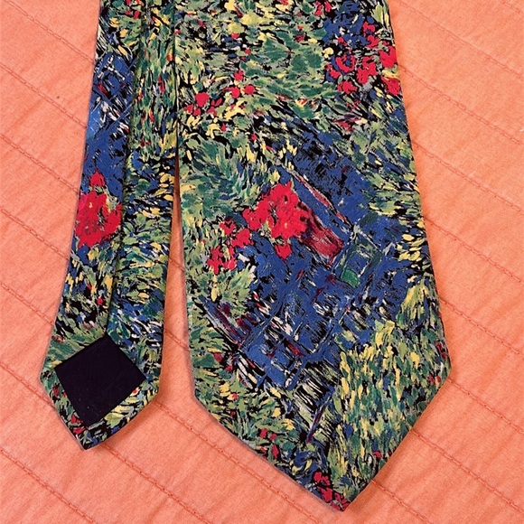 Brioni by Santostefano 100% Silk Abstract colorful Men’s Luxury Tie - Picture 3 of 11